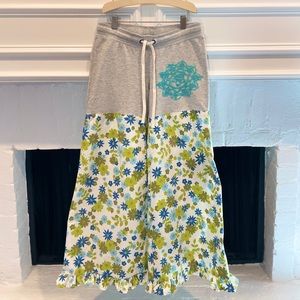 Poor Pitiful Pearl Reworked Floral Fabric Joggers